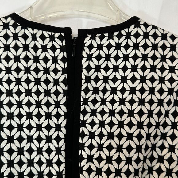 Calvin Klein Sleeveless Black and White Mini Dress Back Zip with Pockets - Picture 8 of 9